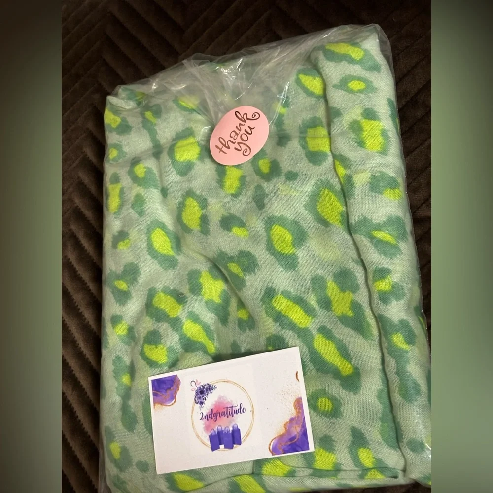 NWT neon green long beautiful scarve